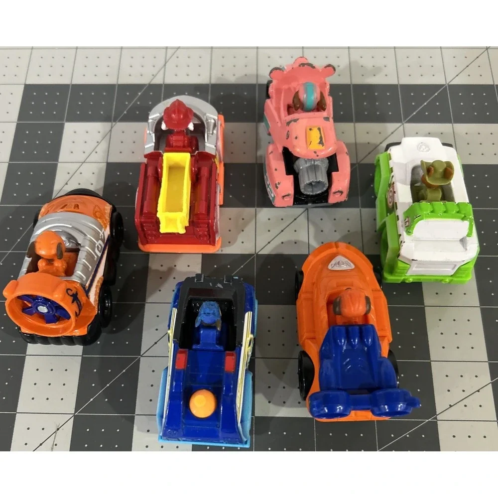 Paw Patrol Mighty Pups Super Paws Set TRUE METAL Car Assortment Lot of 6 toy car